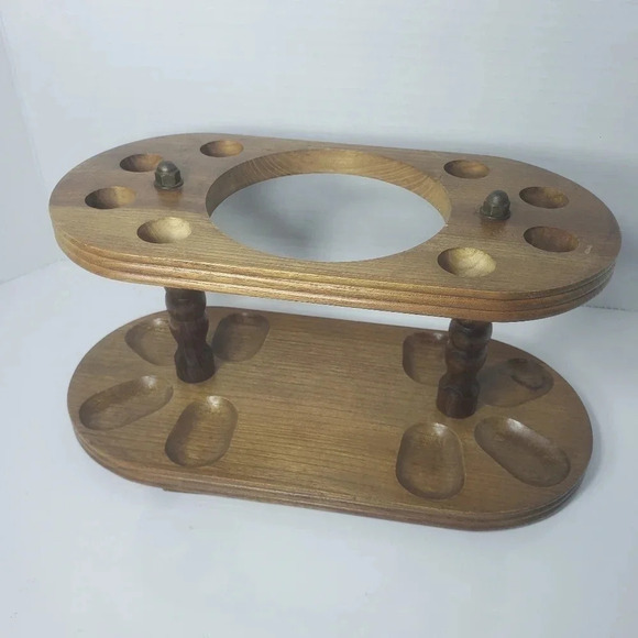 Vintage Lord Chesterfield Walnut Japan,8 Tobacco Pipe Holder - Picture 1 of 5